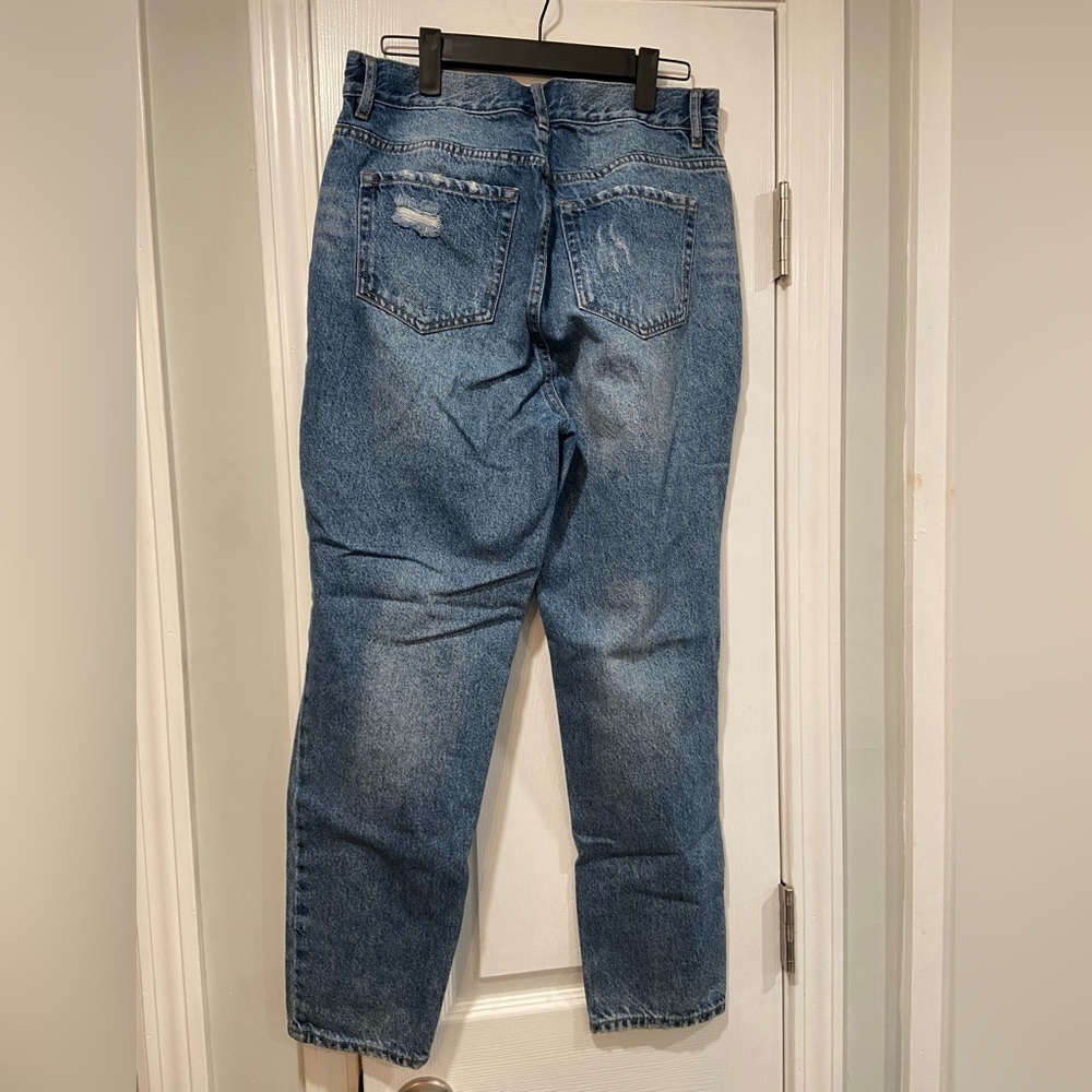PacSun Ultra High Rise Slim Distressed Medium Wash Denim Button Jeans Size 28 - Picture 10 of 11